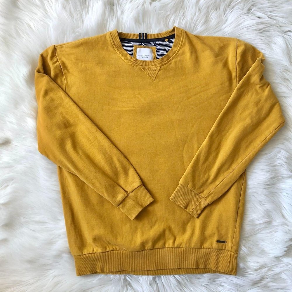 Denim & Flower Ricky Singh Mustard Sweatshirt M